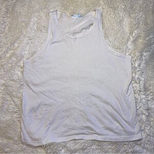 Prosperity Men's large Tank Top white classic tank top design 100% cotton